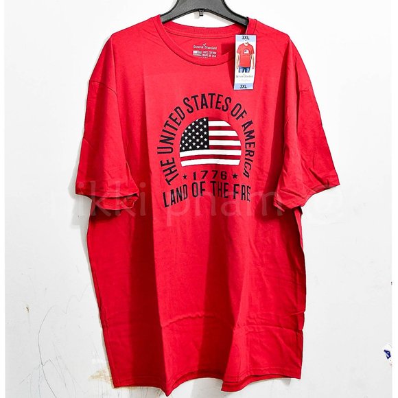 GENERAL Other - General Standard Men's Americana Tee in Red size 3XL or XXXL